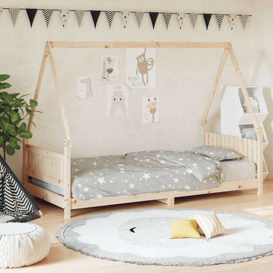 Giroletto per Bambini 90x190 cm in Legno Massello di Pino - homemem39