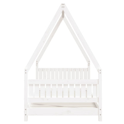 Giroletto per Bambini Bianco 90x190cm in Legno Massello di Pino - homemem39
