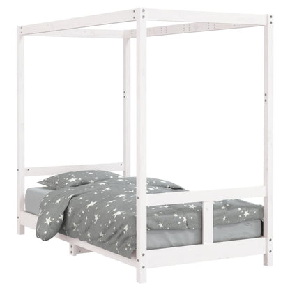 Giroletto per Bambini Bianco 80x160cm in Legno Massello di Pino - homemem39