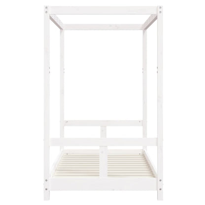 Giroletto per Bambini Bianco 80x160cm in Legno Massello di Pino - homemem39