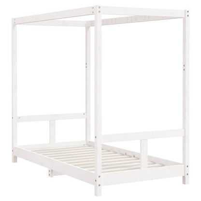 Giroletto per Bambini Bianco 80x160cm in Legno Massello di Pino - homemem39