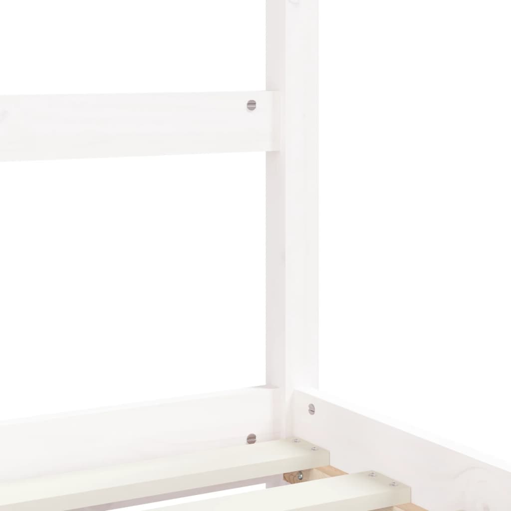 Giroletto per Bambini Bianco 80x160cm in Legno Massello di Pino - homemem39