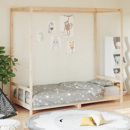 Giroletto per Bambini 90x190 cm in Legno Massello di Pino - homemem39