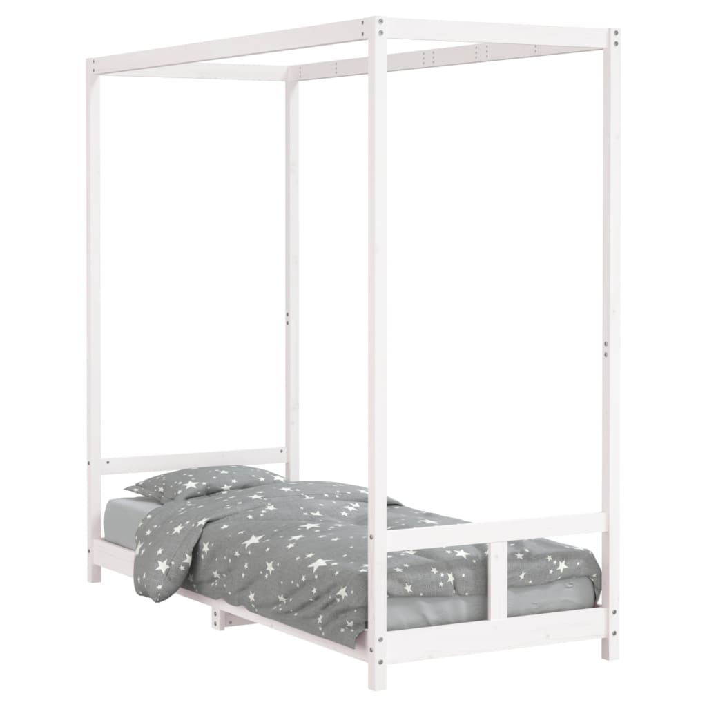 Giroletto per Bambini Bianco 80x200cm in Legno Massello di Pino - homemem39