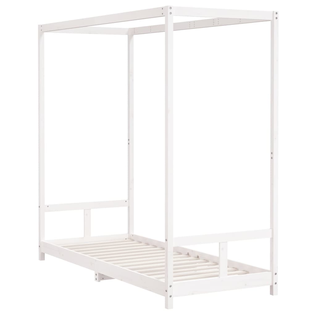 Giroletto per Bambini Bianco 80x200cm in Legno Massello di Pino - homemem39