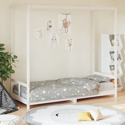 Giroletto per Bambini Bianco 80x200cm in Legno Massello di Pino - homemem39