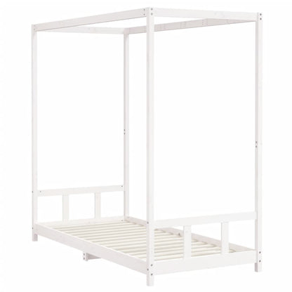 Giroletto per Bambini Bianco 90x200cm in Legno Massello di Pino - homemem39