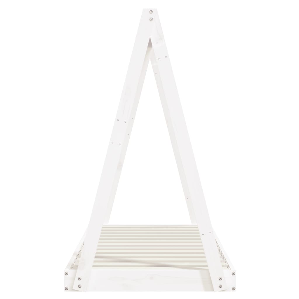 Giroletto per Bambini Bianco 70x140cm in Legno Massello di Pino - homemem39