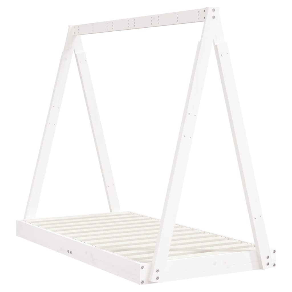 Giroletto per Bambini Bianco 70x140cm in Legno Massello di Pino - homemem39