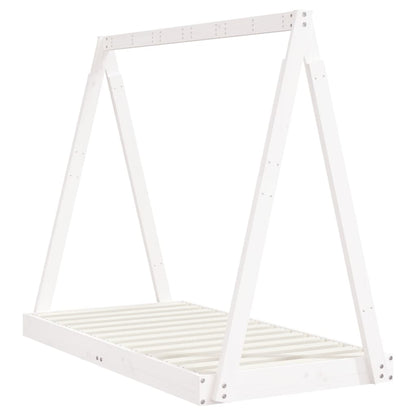 Giroletto per Bambini Bianco 70x140cm in Legno Massello di Pino - homemem39
