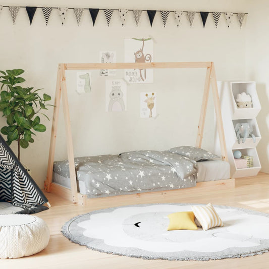 Giroletto per Bambini 80x160 cm in Legno Massello di Pino - homemem39