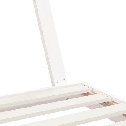 Giroletto per Bambini Bianco 80x160cm in Legno Massello di Pino - homemem39