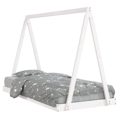 Giroletto per Bambini Bianco 90x190cm in Legno Massello di Pino - homemem39