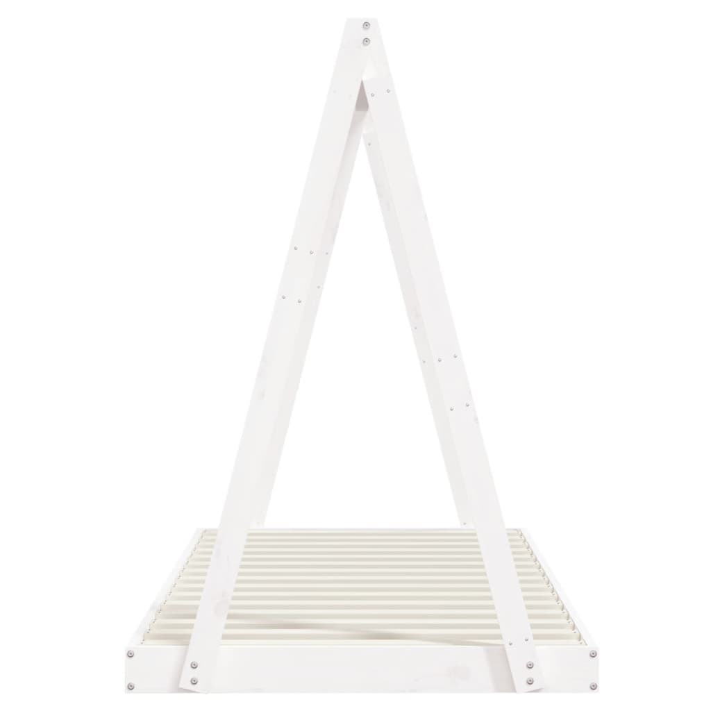 Giroletto per Bambini Bianco 90x190cm in Legno Massello di Pino - homemem39