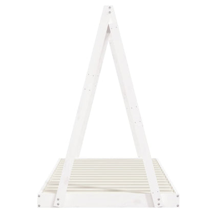 Giroletto per Bambini Bianco 90x190cm in Legno Massello di Pino - homemem39