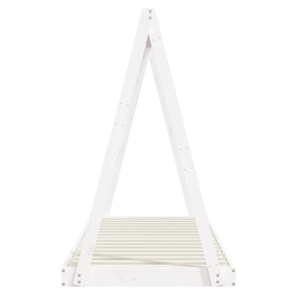 Giroletto per Bambini Bianco 80x200cm in Legno Massello di Pino - homemem39