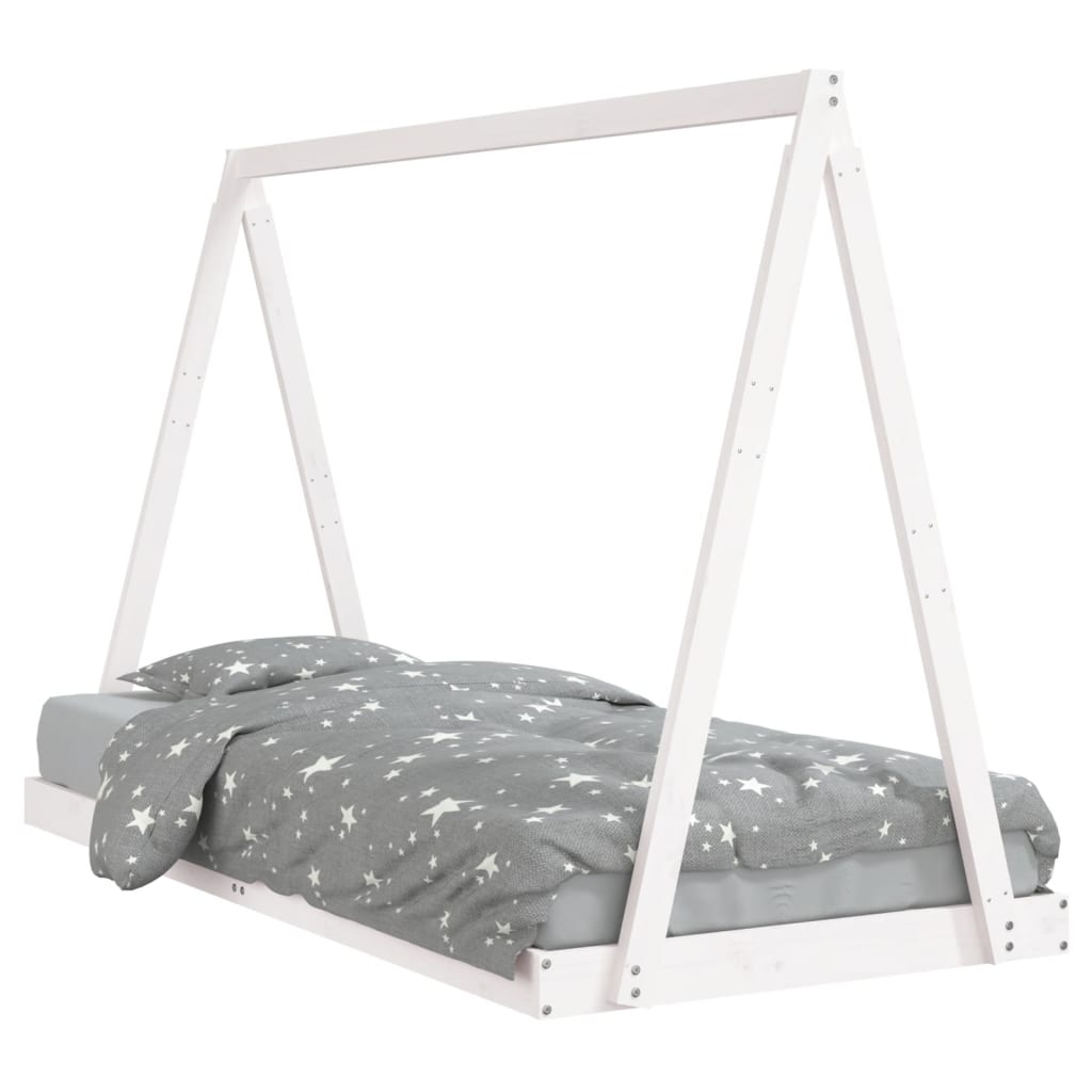 Giroletto per Bambini Bianco 90x200cm in Legno Massello di Pino - homemem39