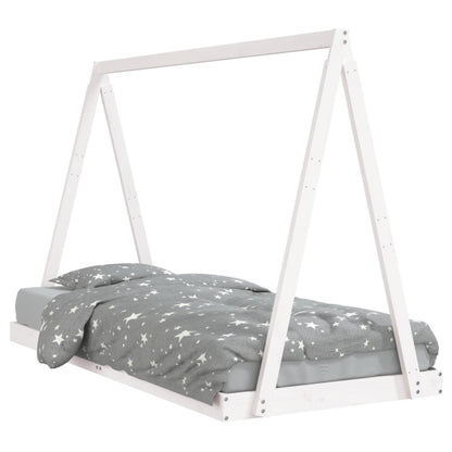 Giroletto per Bambini Bianco 90x200cm in Legno Massello di Pino - homemem39