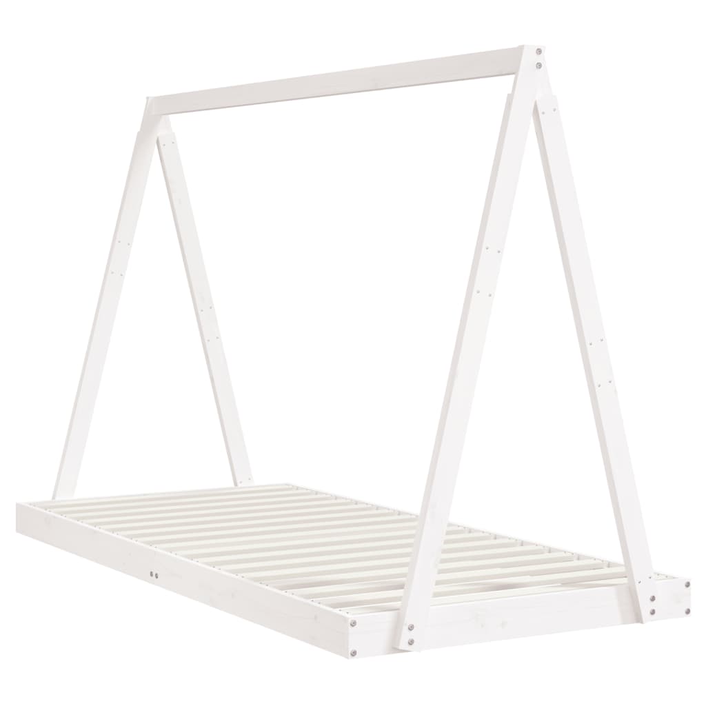 Giroletto per Bambini Bianco 90x200cm in Legno Massello di Pino - homemem39