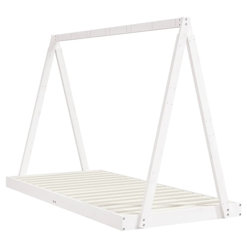 Giroletto per Bambini Bianco 90x200cm in Legno Massello di Pino - homemem39