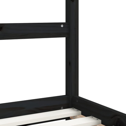 Giroletto Bambini con Cassetti Nero 90x200cm Massello di Pino - homemem39