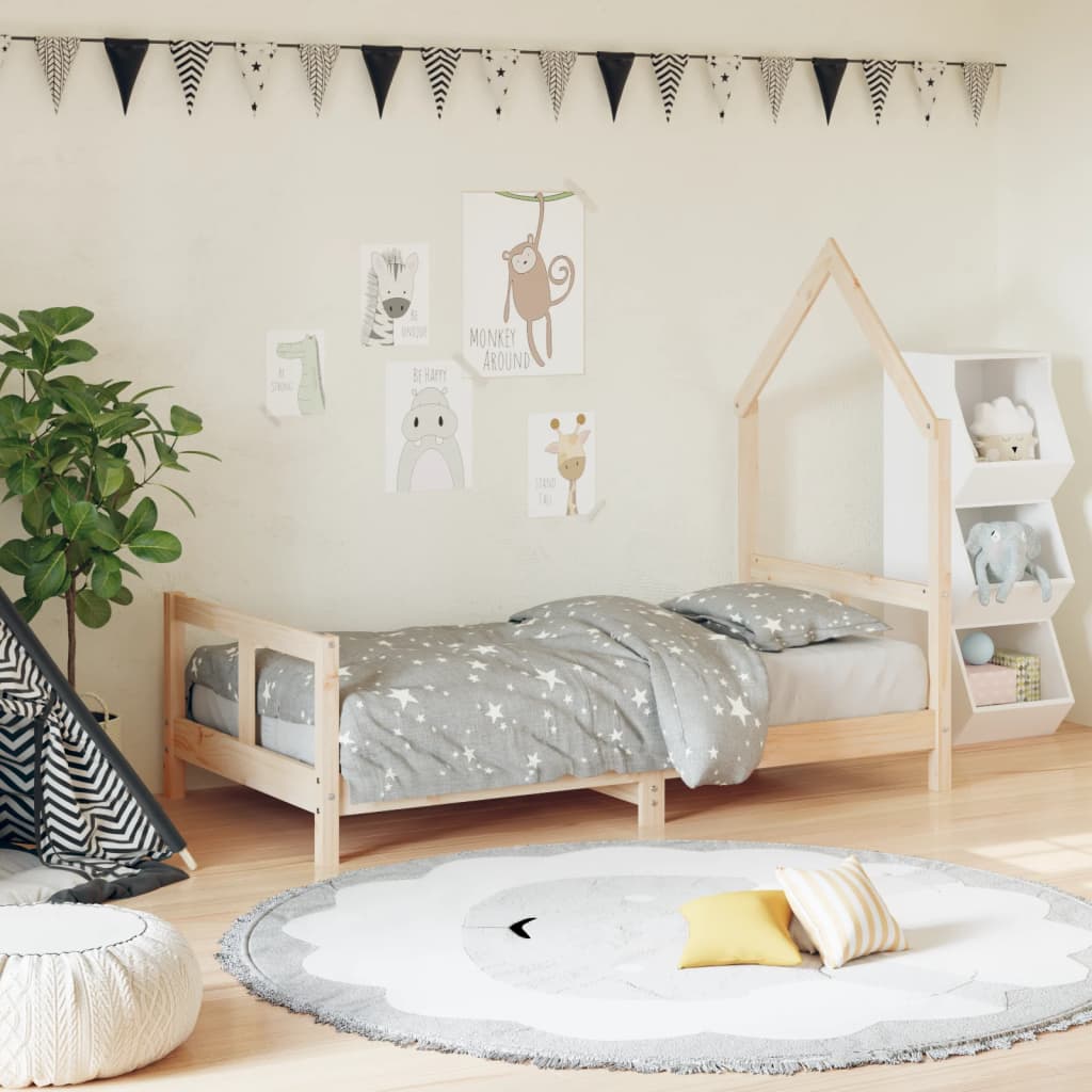 Giroletto per Bambini 80x160 cm in Legno Massello di Pino - homemem39