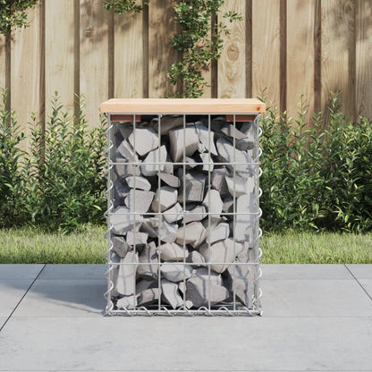Panca Giardino Design Gabbione 33x31x42 cm Legno Massello Pino - homemem39