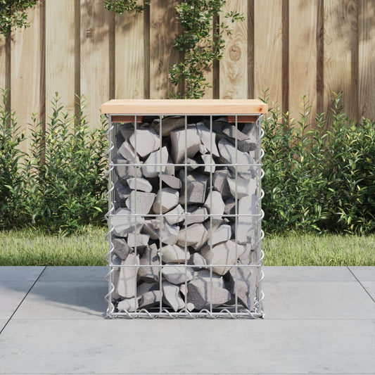 Panca Giardino Design Gabbione 33x31x42 cm Legno Massello Pino - homemem39