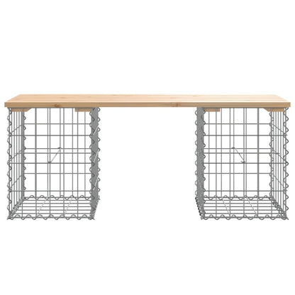 Panca Giardino Design Gabbione 103x31x42 cm Legno Massello Pino - homemem39