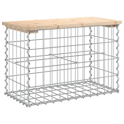 Panca Giardino Design Gabbione 63x31,5x42cm Legno Massello Pino - homemem39