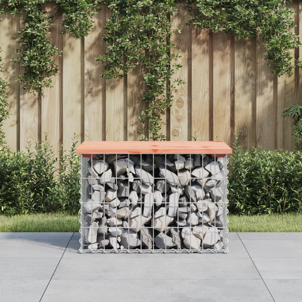 Panca da Giardino Design Gabbione 63x44x42 cm Massello Douglas - homemem39
