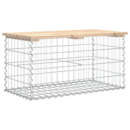 Panca Giardino Design Gabbione 83x44x42 cm Legno Massello Pino - homemem39