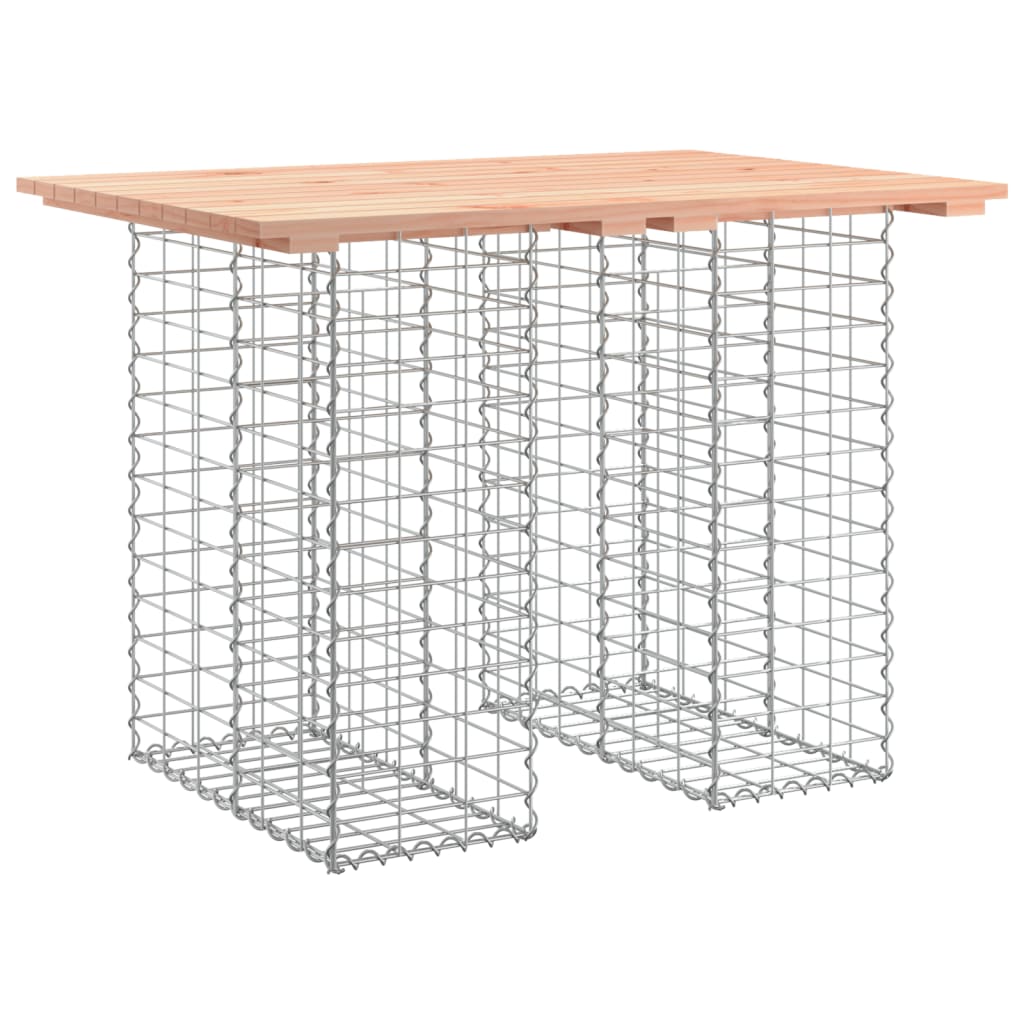 Tavolo da giardino in gabbione design 100x70x72 cm in legno massello Douglas