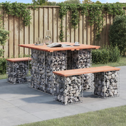 Tavolo da giardino gabbione design