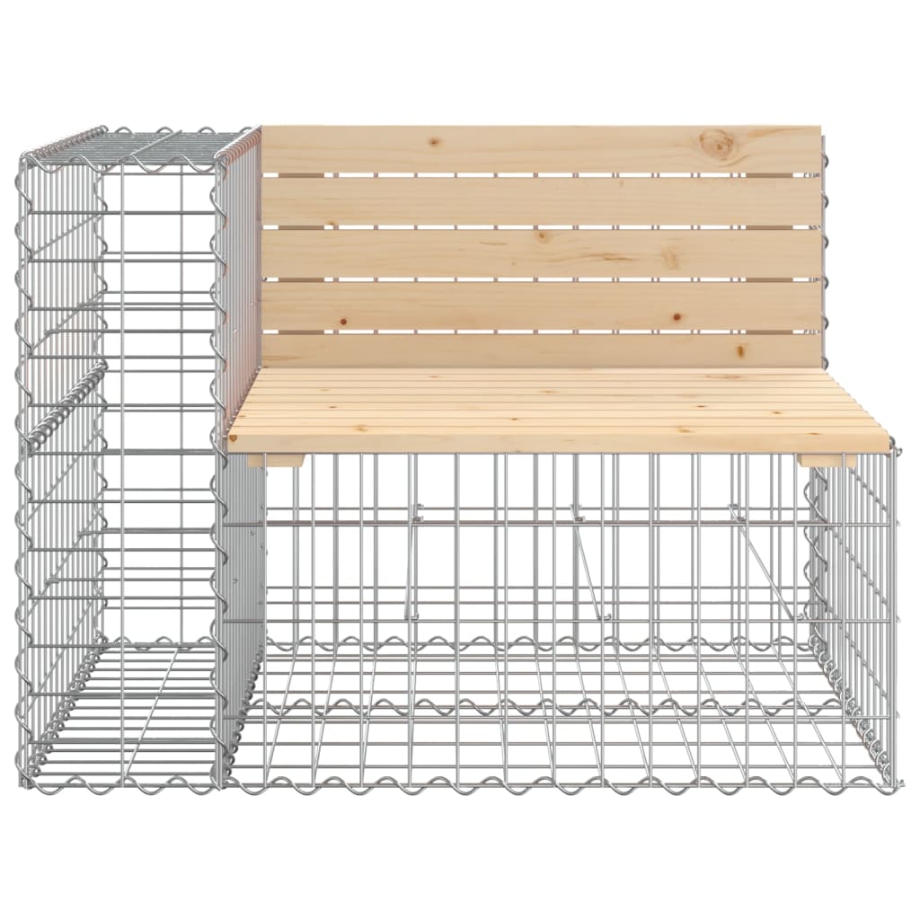 Panca Giardino Design Gabbione 92x71x65,5 cm Massello di Pino | homemem39