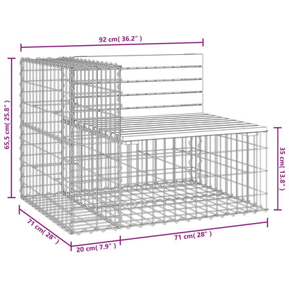 Panca Giardino Design Gabbione 92x71x65,5 cm Massello di Pino | homemem39