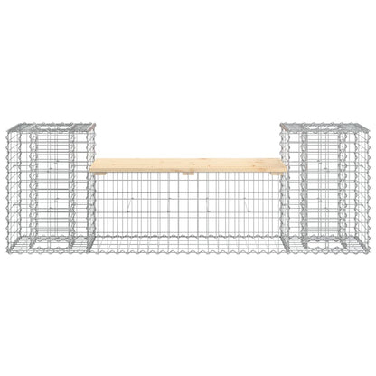 Panca Giardino Design Gabbione 183x41x60,5 cm Massello di Pino - homemem39