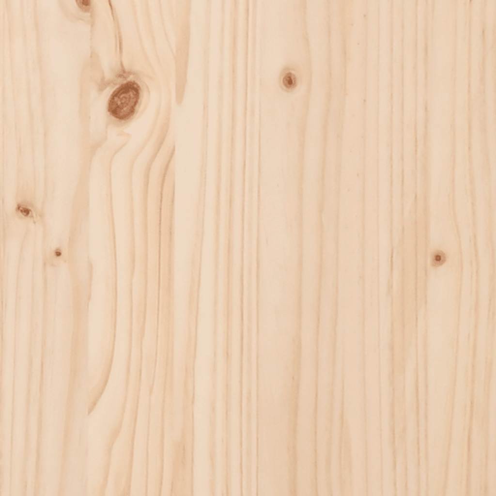 Panca da Giardino con Cesto Gabbione in Legno Massello di Pino | homemem39