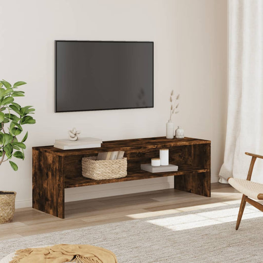 Mobile TV Rovere Fumo 120x40x40 cm in Legno Multistrato - homemem39