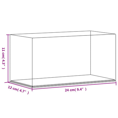 Scatola Espositiva Trasparente 24x12x11 cm in Acrilico - homemem39