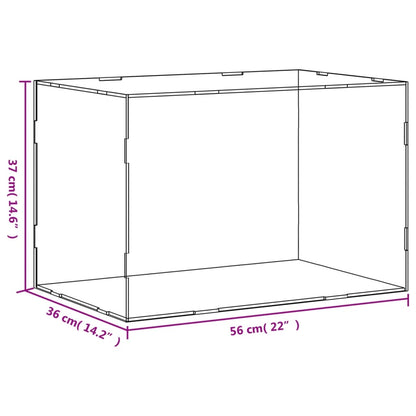 Scatola Espositiva Trasparente 56x36x37 cm in Acrilico - homemem39