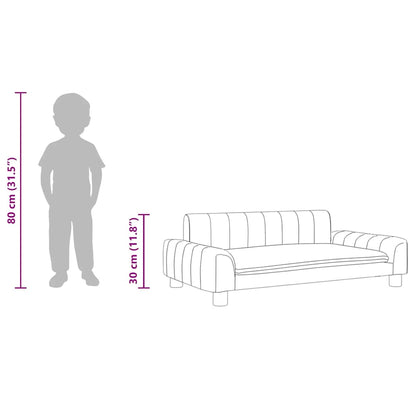 Divano per Bambini Crema 90x53x30 cm in Tessuto | homemem39