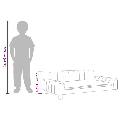 Divano per Bambini Crema 90x53x30 cm in Tessuto | homemem39