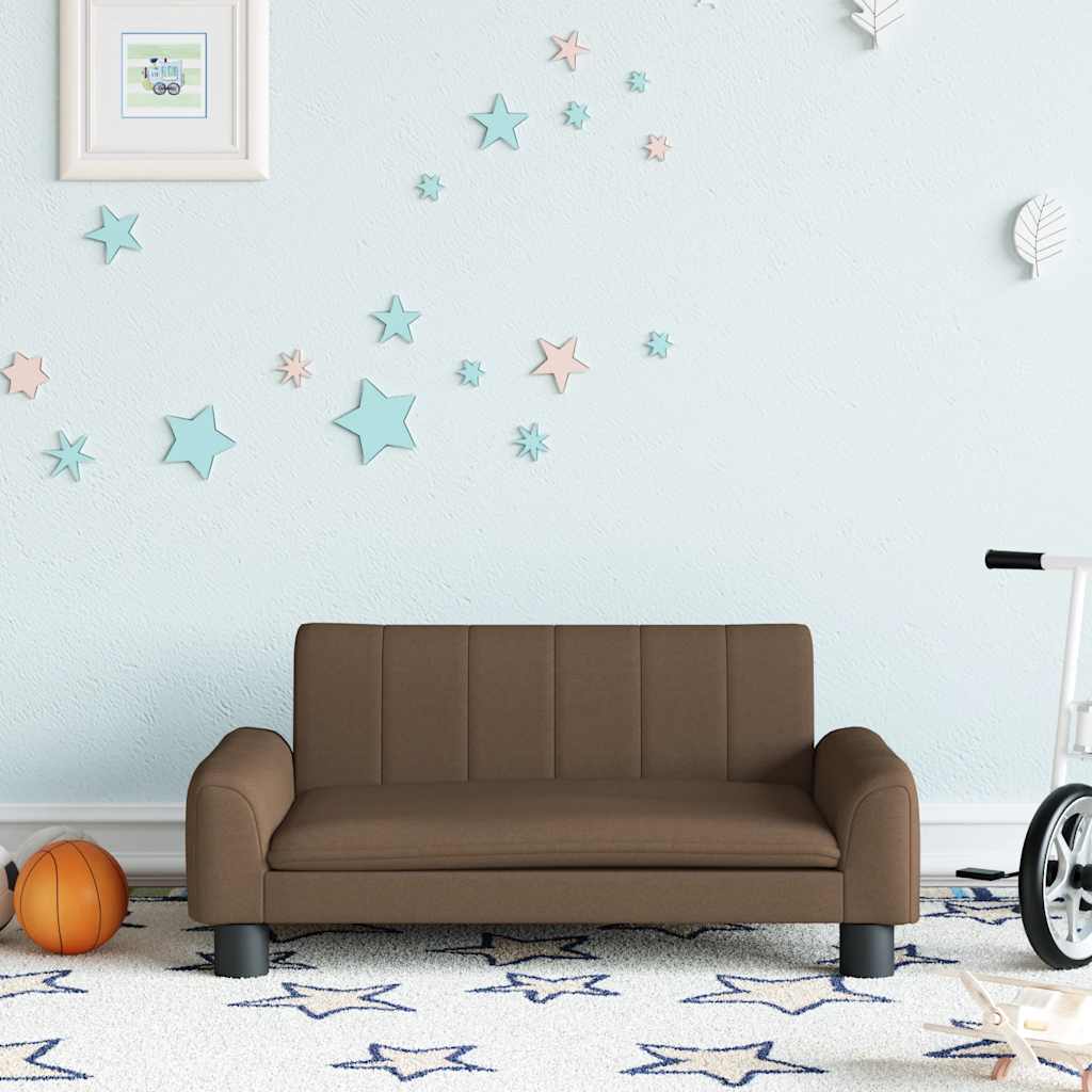 Divano per Bambini Marrone 70x45x30 cm in Tessuto | homemem39