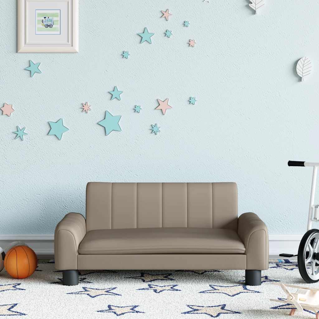 Divano per Bambini Cappuccino 70x45x30 cm in Similpelle | homemem39