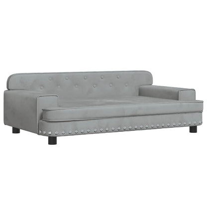 Divano per Bambini Grigio Chiaro 90x53x30 cm in Velluto | homemem39