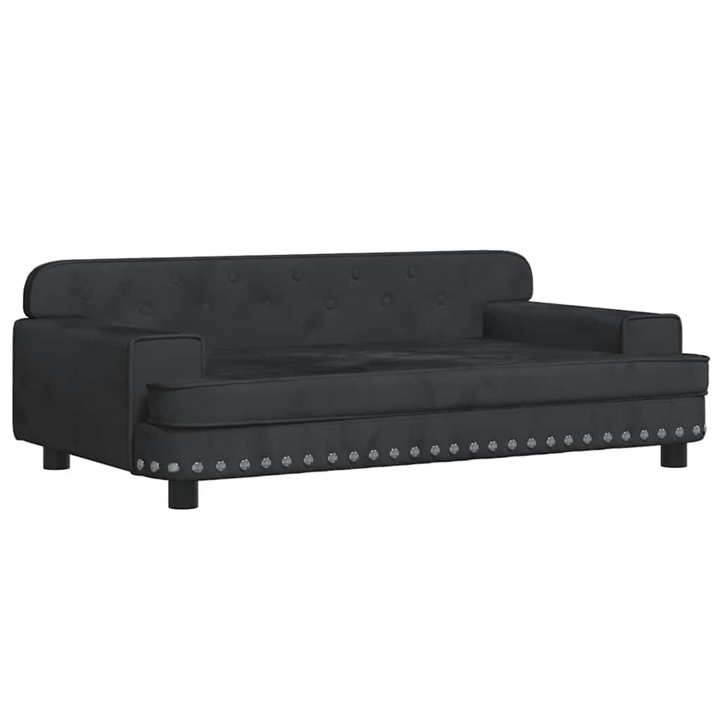Divano per Bambini Nero 90x53x30 cm in Velluto | homemem39