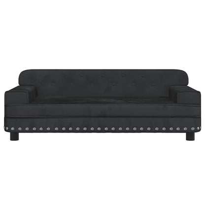 Divano per Bambini Nero 90x53x30 cm in Velluto | homemem39