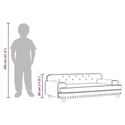 Divano per Bambini Nero 90x53x30 cm in Velluto | homemem39