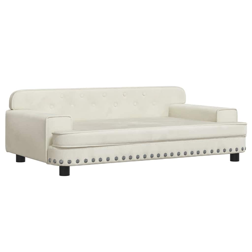 Divano per Bambini Crema 90x53x30 cm in Velluto | homemem39